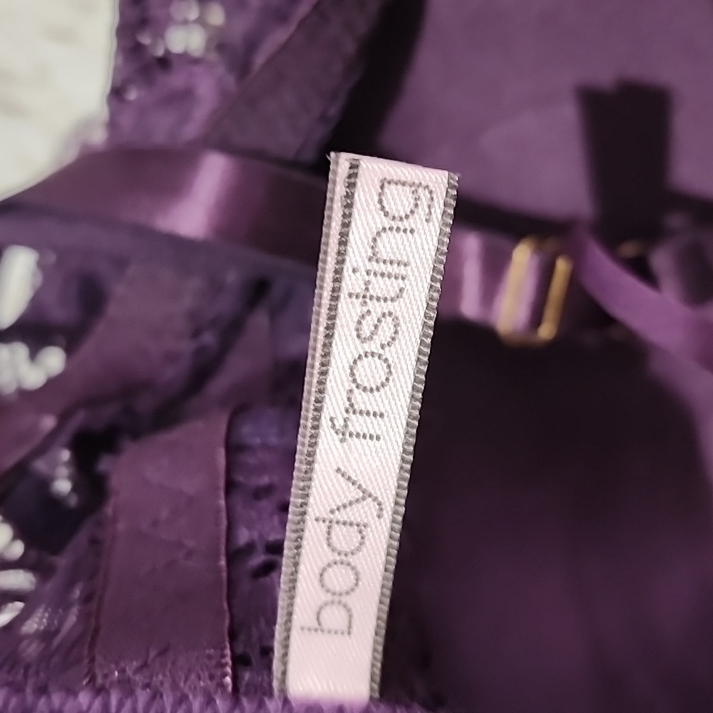 Body Frosting Brand New Elegant Purple Lace Bralette - Picture 10 of 11